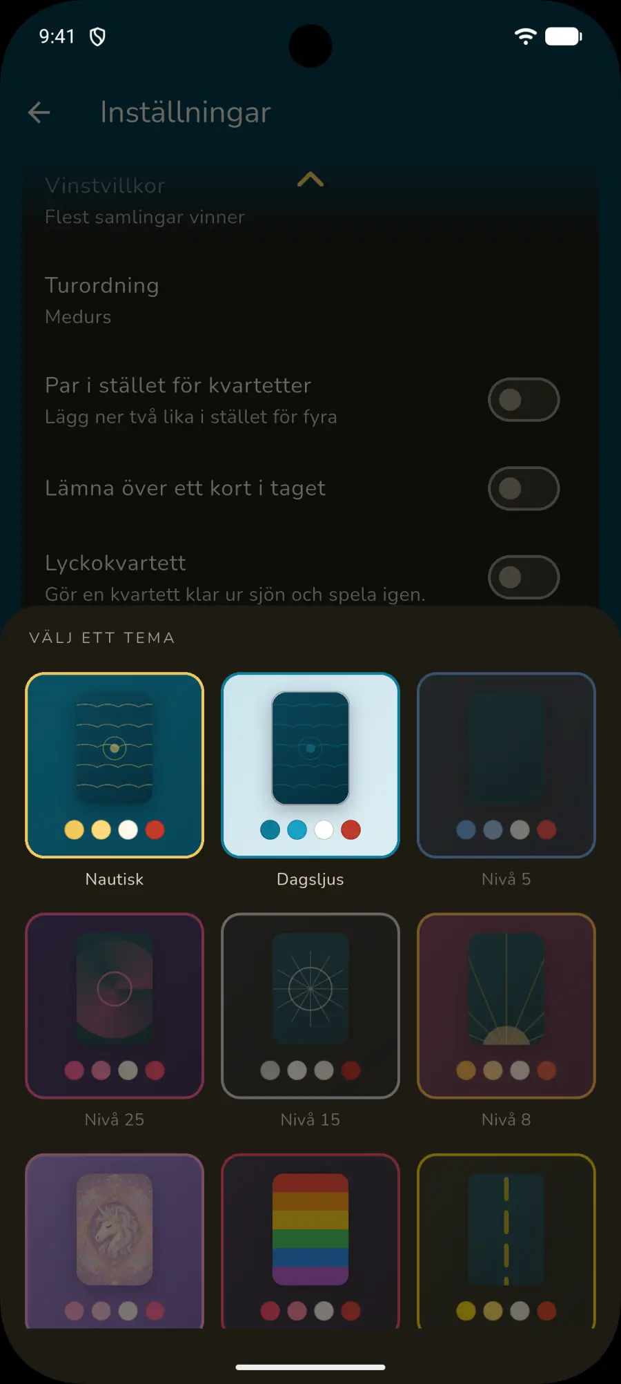 Finns i sjön — bordsteman