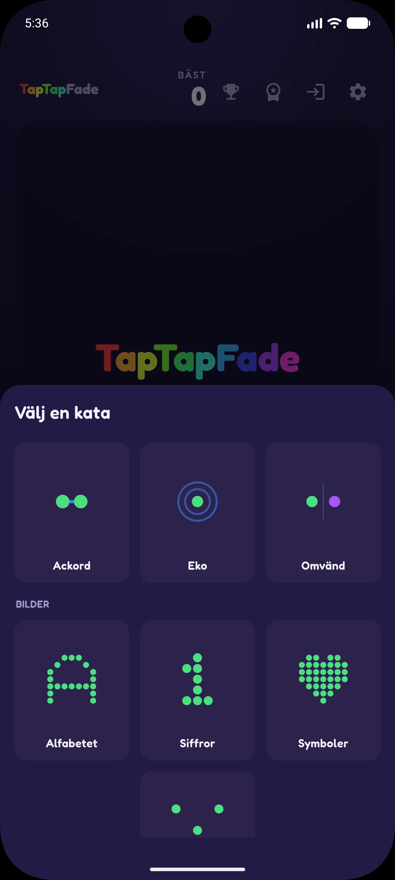 TapTapFade — Zen-kata